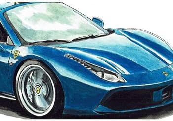 GC-119 フェラーリ488限定版画 直筆サイン有 額装済●作家 平右ヱ門 GC-119 フェラーリ488 限定版画 直筆サイン有 額装済 作家 平右ヱ門